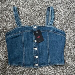 Levi's Blue Denim Crop Top